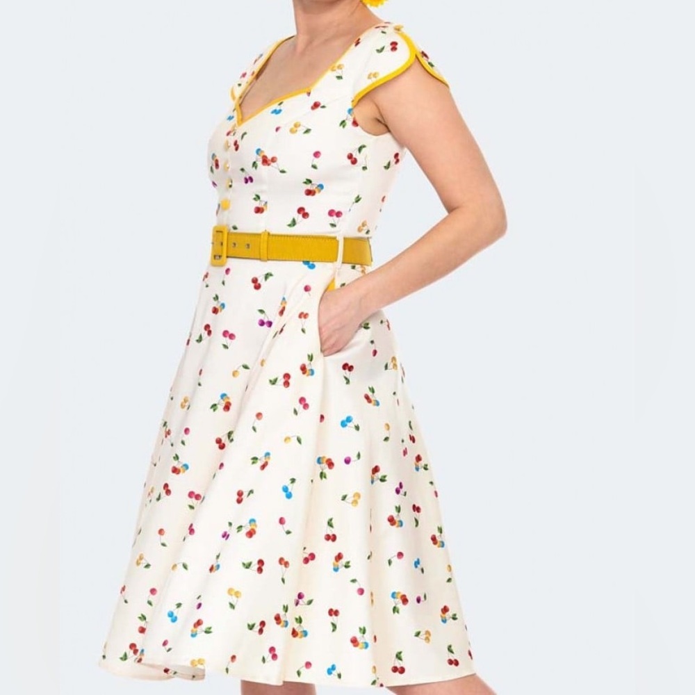 Voodoo Vixen CHERRY CHACHA FLARE DRESS - Picture 4 of 10